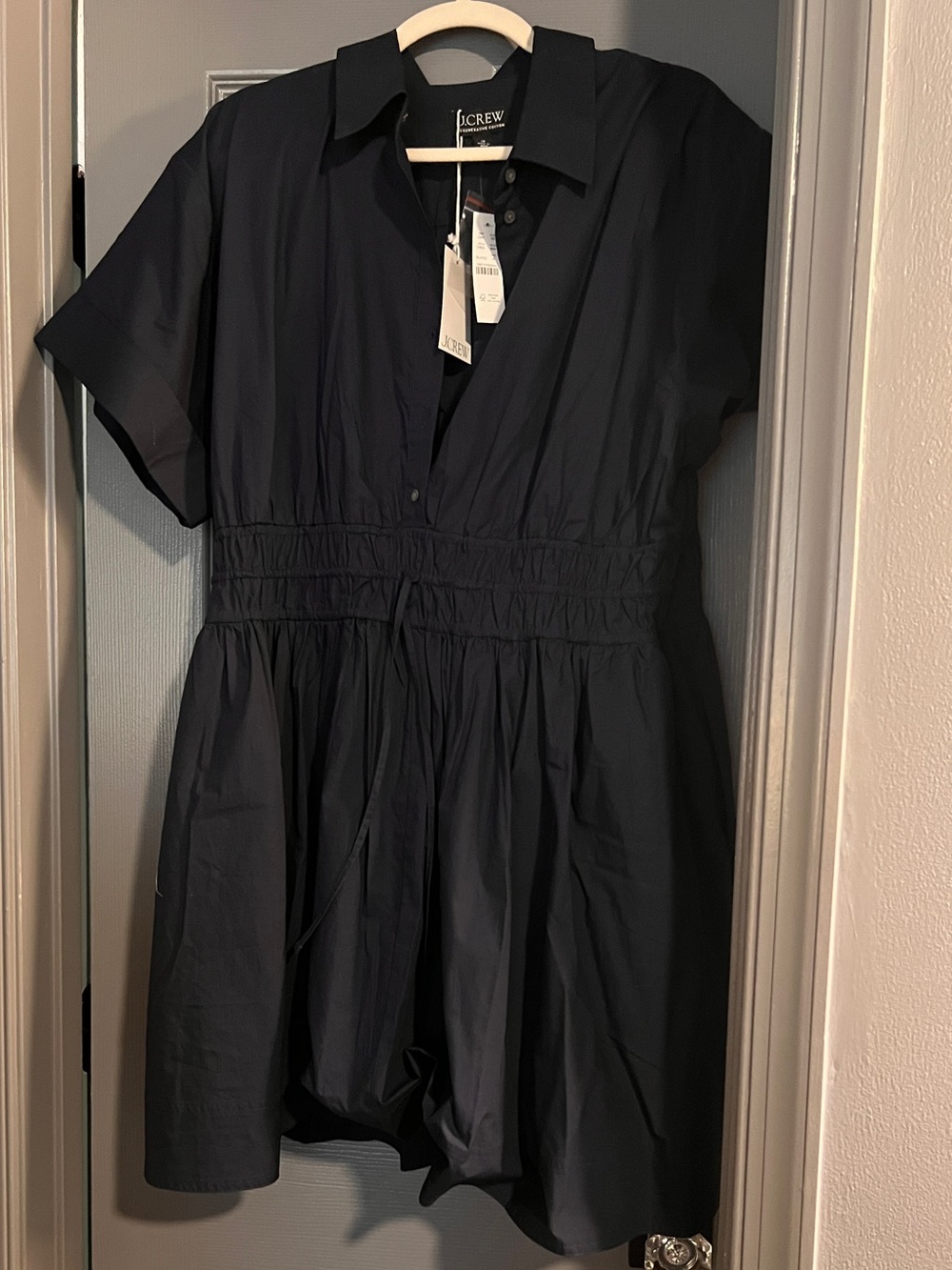J.Crew Elena mini shirt-dress in cotton poplin - Picture 2 of 4